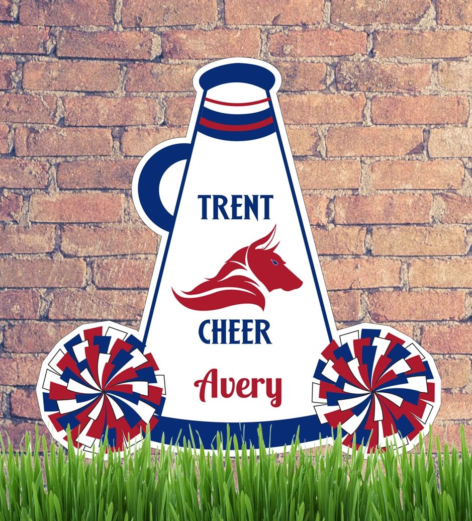 Trent Cheer yard sign personalized